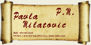 Pavla Milatović vizit kartica